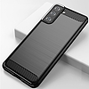 Carbon Case Flexible Cover TPU tok Samsung Galaxy S21+ 5G (S21 Plus 5G) fekete