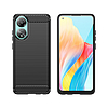 Carbon Case szilikon tok Oppo A78 4G-hez - fekete