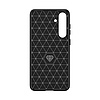 Carbon Case tok Samsung Galaxy S24+ rugalmas szilikon karbon borítás - fekete