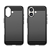 Carbon tok iPhone 16 Plus szilikon tokhoz - fekete