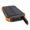 Choetech B658 Solar Power Bank 2x USB 10000mAh Qi 5W, fekete-narancs (B658)