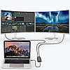 Choetech csatlakozóadapter USB Type C Thunderbolt 3 (40Gbps) - 2x DisplayPort 4K 60Hz fekete (HUB-D03)