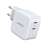 Choetech gyors fali töltő 2x USB Type C tápellátás 40W 3A fehér (PD6009-EU)