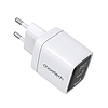 Choetech PD6051 2x USB-C PD 35W GaN fali töltő kijelzővel - fehér