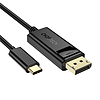 Choetech XCP-1801BK USB-C kábel a Display Porthoz, egyirányú, 4K, 1,8 m, fekete