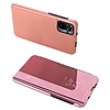 Clear View Case flip tok Xiaomi Redmi Note 11 Pro+ 5G (Kína) / 11 Pro 5G (Kína) / Mi11i HyperCharge / Poco X4 NFC 5G rózsaszín