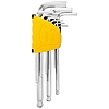 Deli Tools EDL3088 hosszú imbuszkulcs készlet, 1,5-10 mm, ezüst