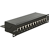 Delock 10 Patch Panel 12 portos Cat.6 fekete (43297)