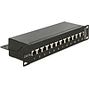 Delock 10 Patch Panel 12 portos Cat.6A fekete színű (43310)