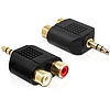 Delock adapter audio sztereo jack 3.5 mm 3 pin apa > 2 x RCA (Cinch) anya (65365)