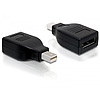 Delock Adapter Displayport mini male > Displayport female, fekete (65238)