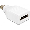 Delock Adapter Displayport mini male > Displayport female, nikkel bevonat, fehér (65239)