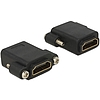 Delock Adapter Gyors-sebességű HDMI anya > HDMI anya rögzítővel (85125)