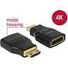 Delock Adapter Gyors-sebességű HDMI Ethernettel - HDMI Mini-C apa > HDMI-A anya 4K fekete (65665)