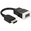 Delock Adapter HDMI-A dugó > VGA hüvely audióval, 15cm, fekete-fehér (65587)