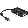 Delock Adapter mini Displayport 1.1-dugós csatlakozó > Displayport / HDMI / DVI passzív fekete (62623)