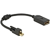 Delock Adapter mini Displayport 1.2-dugós csatlakozó csavarral > Displayport-csatlakozóhüvely 4K (62638)