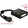 Delock Adapter mini Displayport 1.2-dugós csatlakozó csavarral > DVI-csatlakozóhüvely 4K aktív feket (62639)