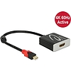 Delock Adapter mini Displayport 1.2-dugós csatlakozó > HDMI-csatlakozóhüvely 4K 60 Hz aktív (62735)