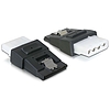 Delock Adapter Power 4tűs Molex female > SATA power 15tűs male rögzítővel (65046)