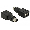 Delock Adapter PS/2 apa > USB A-típusú anya (65898)