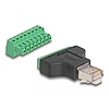 Delock Adapter RJ45 dugó > 8 tűs csatlakozóblokk, 2 rész 3,81 mm (66471)