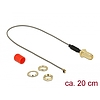 Delock Antenna kábel RP-SMA anya> MHF / U.FL-LP-068 apa csatlakozó 1.13 20 cm menethossz 10 mm (89831)