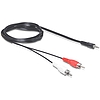 Delock audio DC jack 3.5 mm kábel, apa > 2 x RCA apa, 10 m (84277)