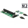 Delock Bovítokártya M.2 kulcs B+M > PCI Express x16 30 cm USB kábellel (41428)