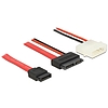 Delock Cable Slim SATA female > SATA 7 pin + 2 pin power male 50 cm (84790)