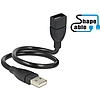 Delock Cable USB 2.0 A male > A female ShapeCable 0.35 m (83498)