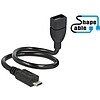 Delock Cable USB 2.0 Micro-B apa> USB 2.0 Type-A anya OTG ShapeCable 0.35 m (83927)