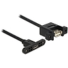 Delock Cable USB 2.0 Micro-B female panel-mount > USB 2.0 Type-A female panel-mount 25 cm (85109)