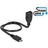 Delock Cable USB 2.0 Micro-B male > USB 2.0 Type-A female OTG ShapeCable 0.50 m (83928)