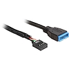 Delock Cable USB 2.0 pin header female > USB 3.0 pin header male 45 cm (83776)