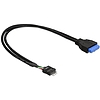 Delock Cable USB 3.0 pin header female > USB 2.0 pin header male 45 cm (83791)