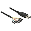 Delock Cable USB male > TTL 6 pin pin header female separate 1.8 m (3.3 V) (83787)