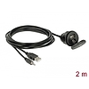 Delock Cable USB Type A male + 3.5 mm 4 pin stereo jack male > female bulkhead with closure cap USB (85719)