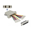 Delock D-Sub HD 44 tűs krimp anya - 2 x RJ45 anya eszközkészlettel bézs színben (66836)