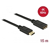 Delock DisplayPort 1.2 bovítokábel 4K 60 Hz 15 m (84908)