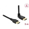 Delock DisplayPort 1.2 kábel egyenes csatlakozódugóval - csatlakozódugóval 90 ívelt felfelé 4K 60 Hz 5 m retesz nélküli (87827)