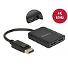 Delock DisplayPort 1.4 elosztó 1 x DisplayPort > 2 x DisplayPort MST (87768)