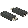 Delock Displayport adapter 1.2-es csatlakozódugóval > Displayport csatlakozóhüvellyel, portkímélovel (65691)