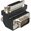 Delock DVI 24+5 pin anya > VGA 15 pin apa adapter, 90 forgatott (65425)