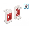 Delock Easy 45 Modul Keystone tartó 22,5 x 45 mm, fehér / piros (81355)