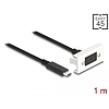 Delock Easy 45 modul SuperSpeed USB 10 Gbps (USB 3.2 Gen 2) USB Type-C anya - USB Type-C apa rövid kábellel, 22,5 x 45 mm (81386)