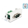 Delock Easy 45 Module D-Sub 9 tűs apa 10 tűs sorkapocs 22,5 x 45 mm (81351)