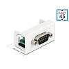 Delock Easy 45 Module D-Sub 9 tűs apa 6 tűs sorkapocs 22,5 x 45 mm (81349)