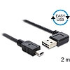 Delock EASY-USB 2.0 -A apa hajlított > USB 2.0 mini apa kábel, 2 m (83379)