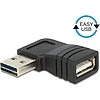 Delock EASY-USB 2.0-A apa > USB 2.0-A anya bal/jobb forgatott adapter (65522)